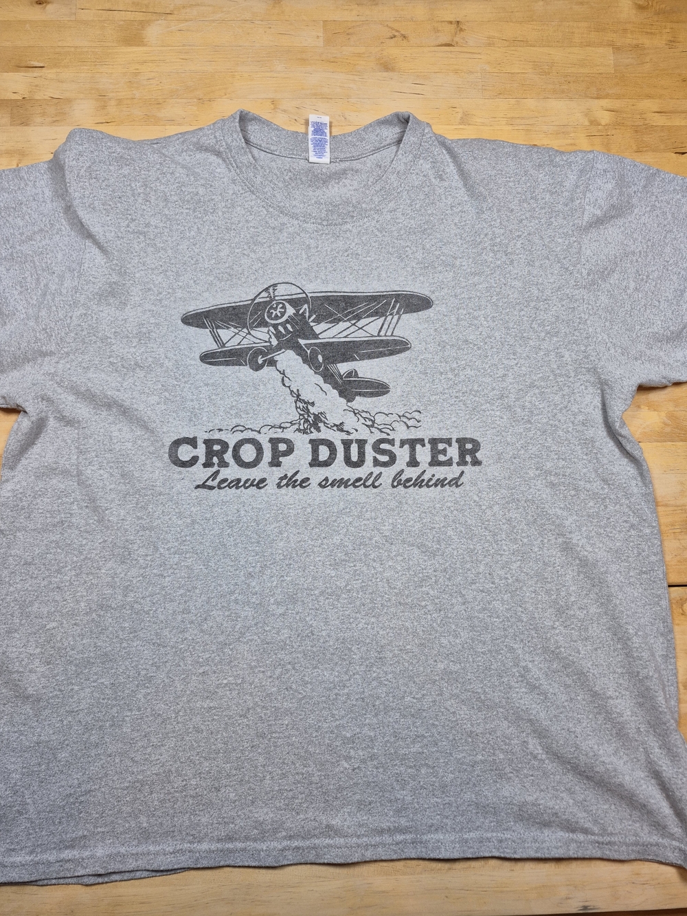 Brisco Crop Duster Graphic Short-Sleeve Tee - Gray